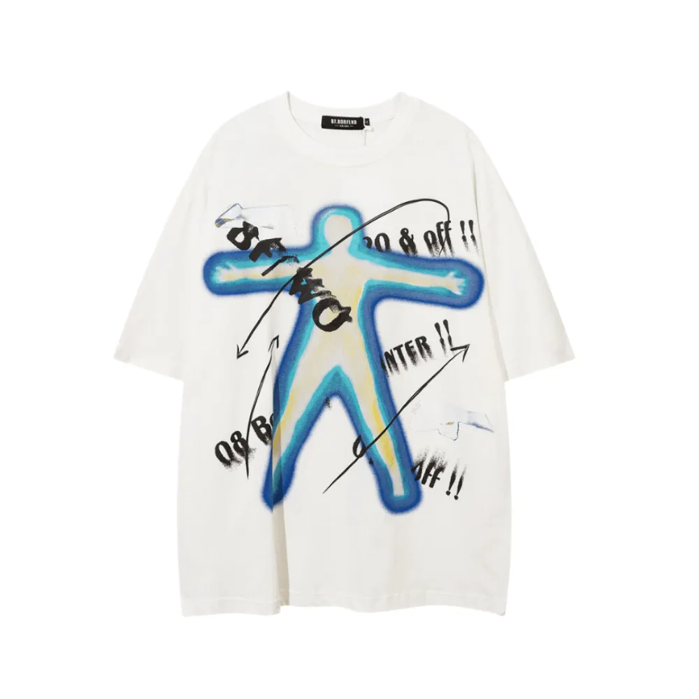 Bold Abstract Graphic Oversize T-Shirt