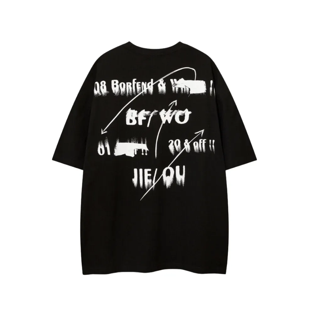 Bold Abstract Graphic Oversize T-Shirt