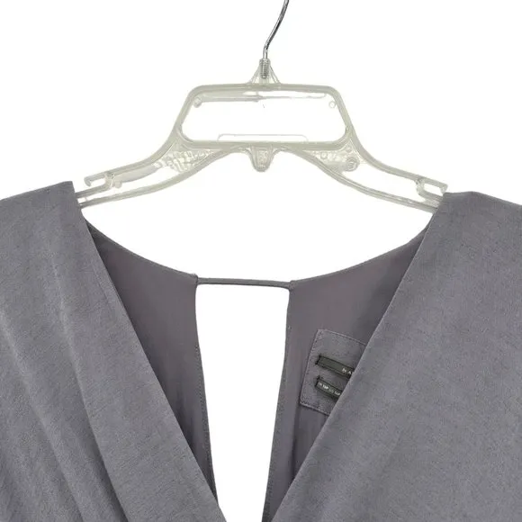 By Anthropologie Faux Wrap Mini Dress Linen blend Size 14 petite‎