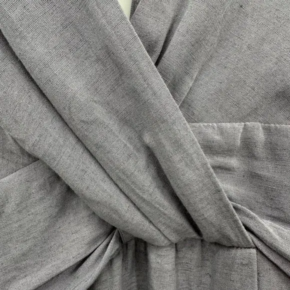By Anthropologie Faux Wrap Mini Dress Linen blend Size 14 petite‎
