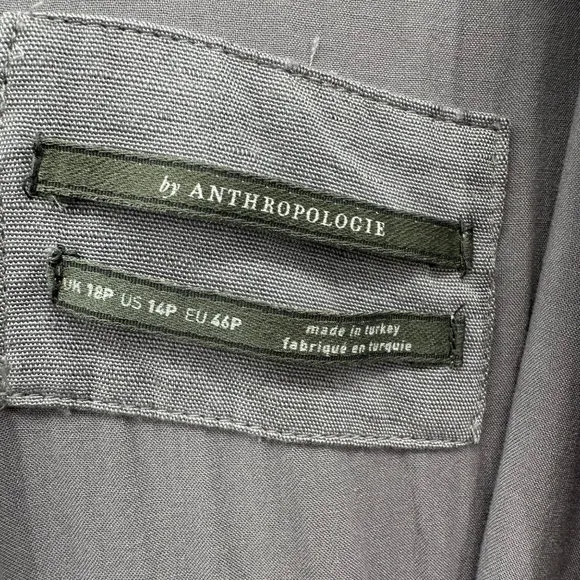 By Anthropologie Faux Wrap Mini Dress Linen blend Size 14 petite‎