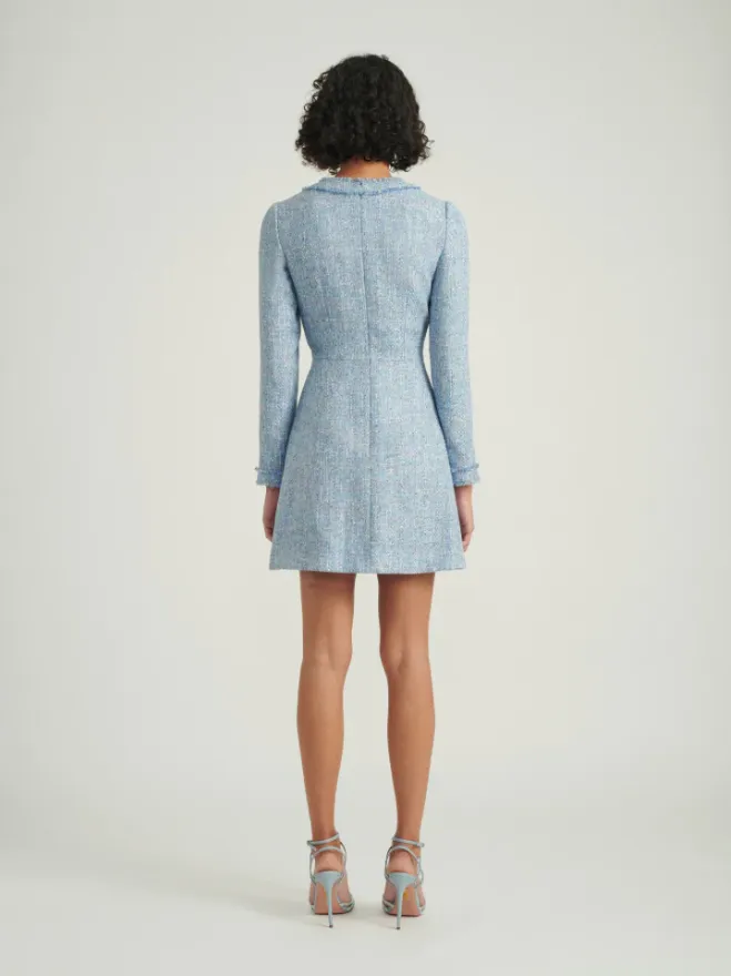 Camille Bows Short Tweed Dress