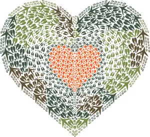 Camo Heart Note Card