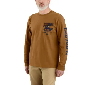 Carhartt Relaxed Fit Heavyweight Long Sleeve Pocket Graphic T-Shirt