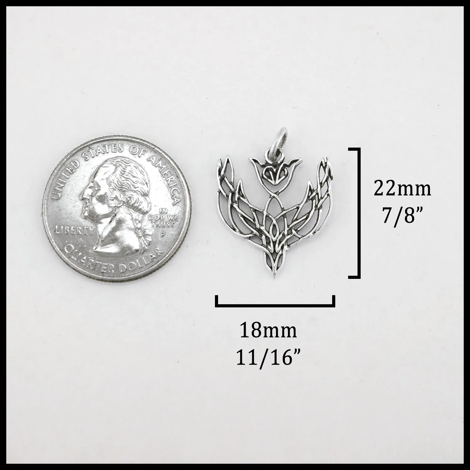 Celtic Dove Pendant and Earring Set in Silver