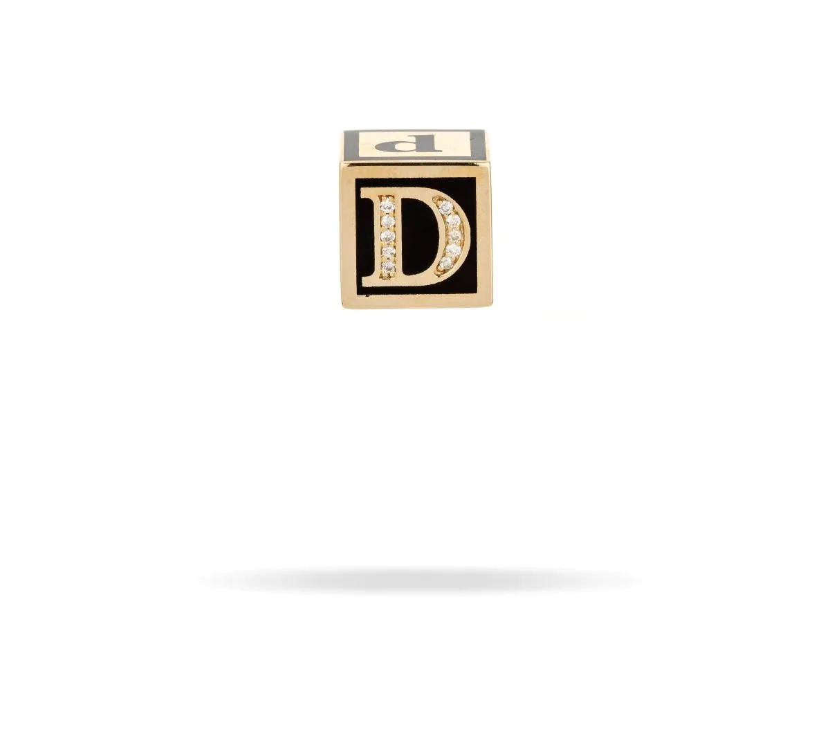 Ceramic   Pavé Initial Block Big Bead