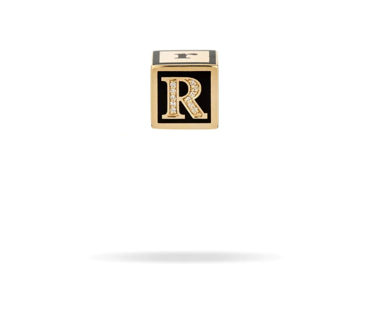 Ceramic   Pavé Initial Block Big Bead