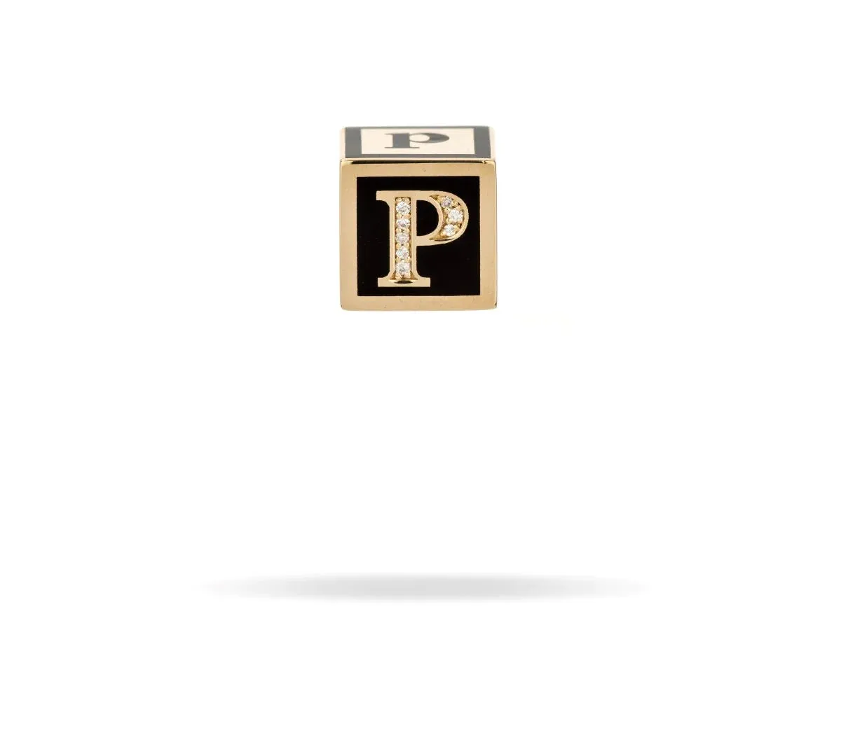 Ceramic   Pavé Initial Block Big Bead