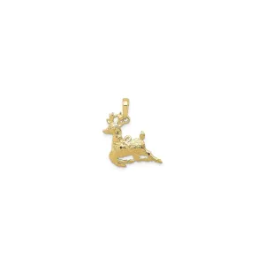 Christmas Reindeer Pendant (14K)