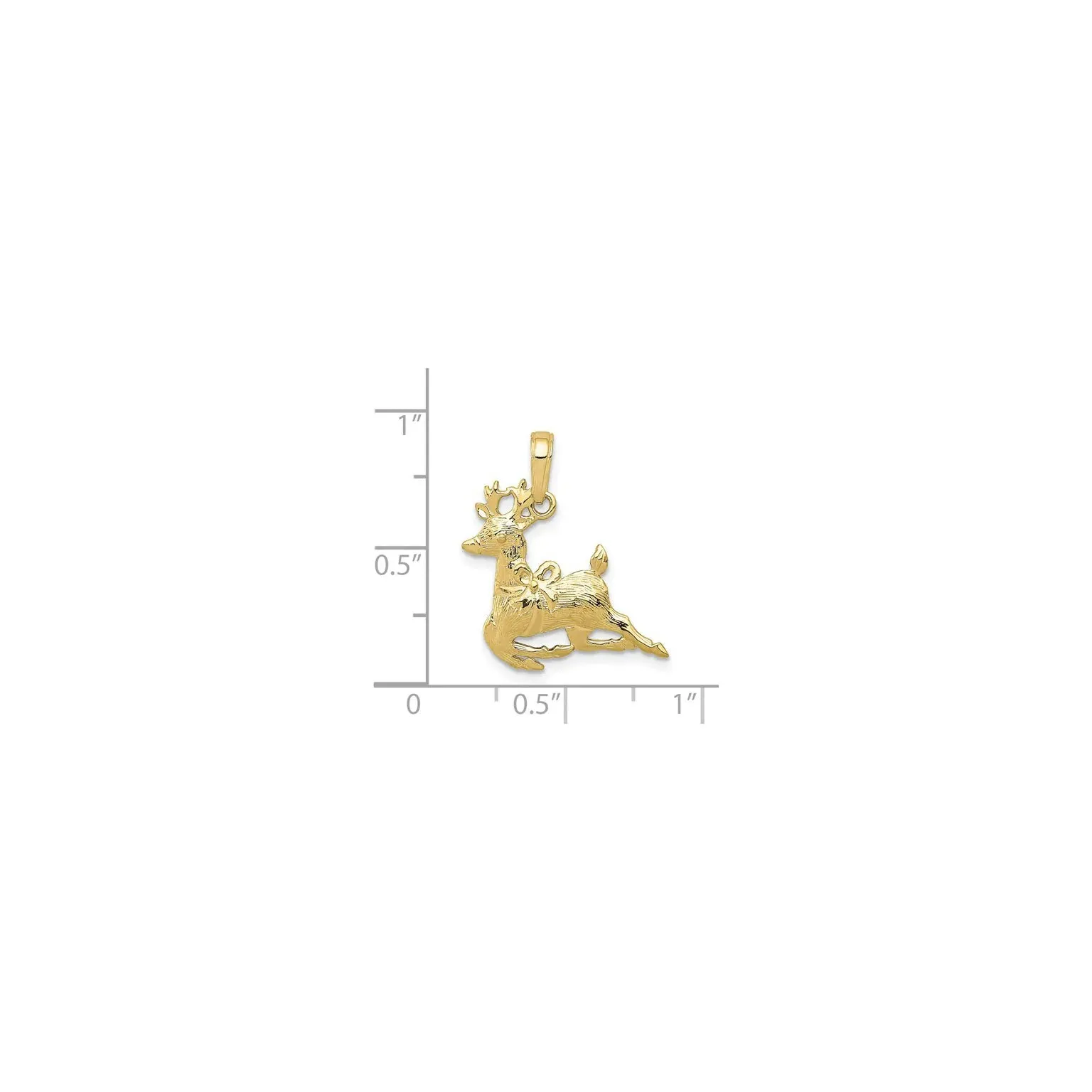 Christmas Reindeer Pendant (14K)