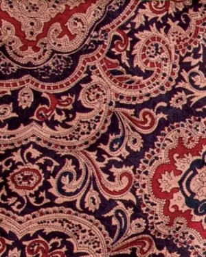 CLSCRFPAIS--PlmMaron Scarf Silk Cowboy Paisley - 34"