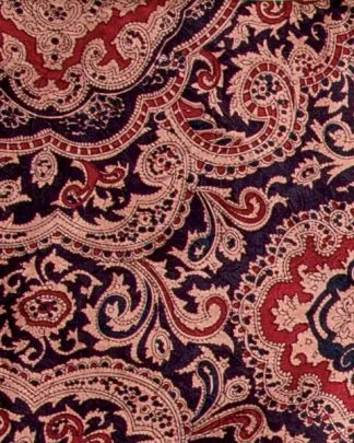 CLSCRFPAIS--PlmMaron Scarf Silk Cowboy Paisley - 34"