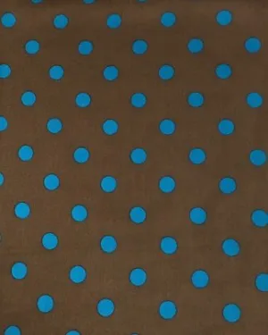 CLSCRFPLKA--mocha Scarf Silk Cowboy Polka Dot