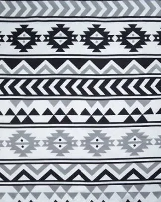 CLSCRFSOUTHWEST--BlkWhte Scarf Silk SouthWest - 34"