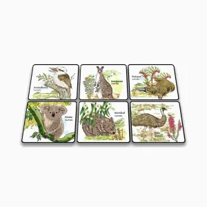 Coaster 6 Pcs Boxed AUS Flora & Fauna