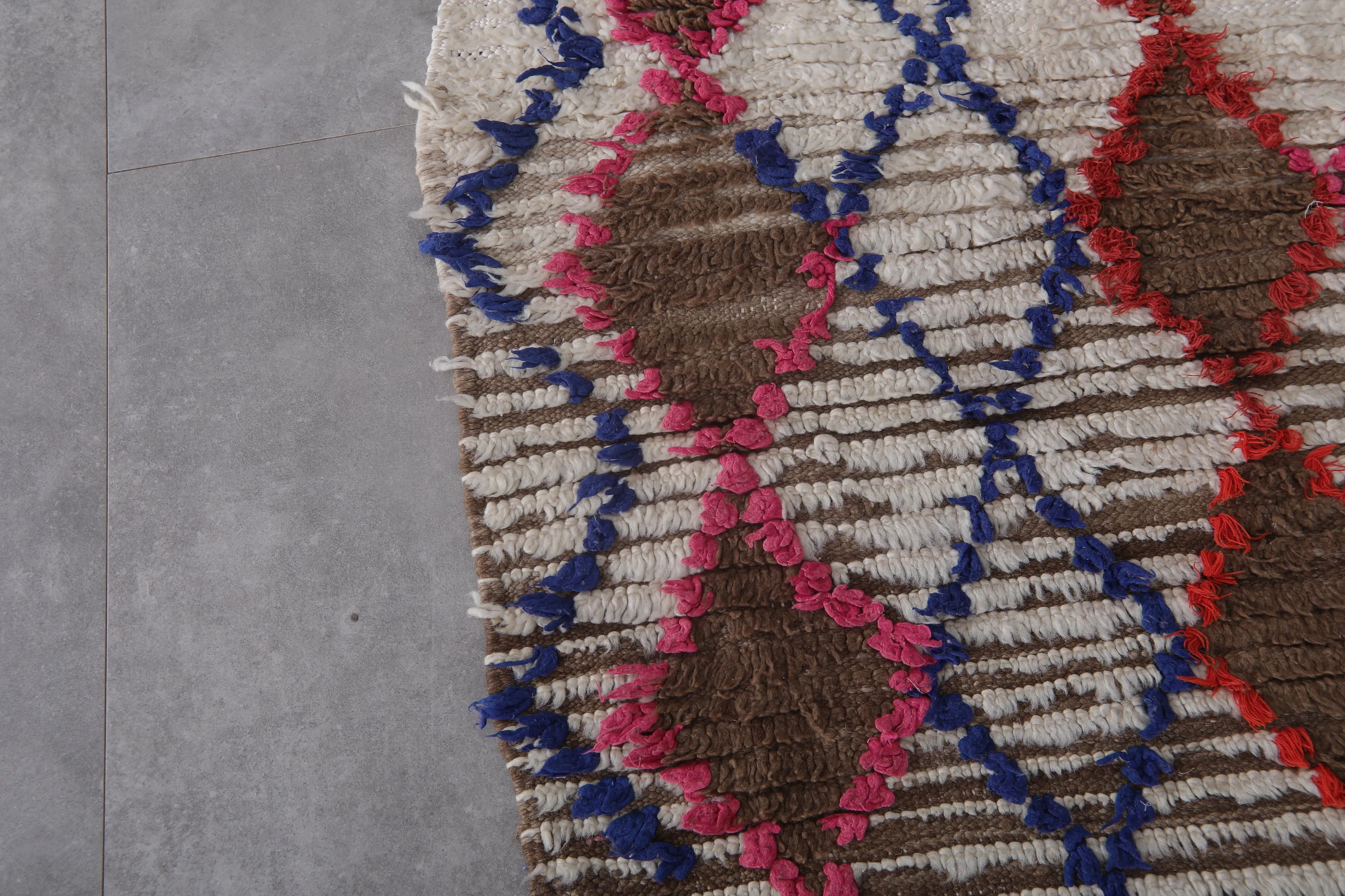 Colorful Moroccan Berber Rug – Handwoven Wool Carpet (3 x 5.8 ft)