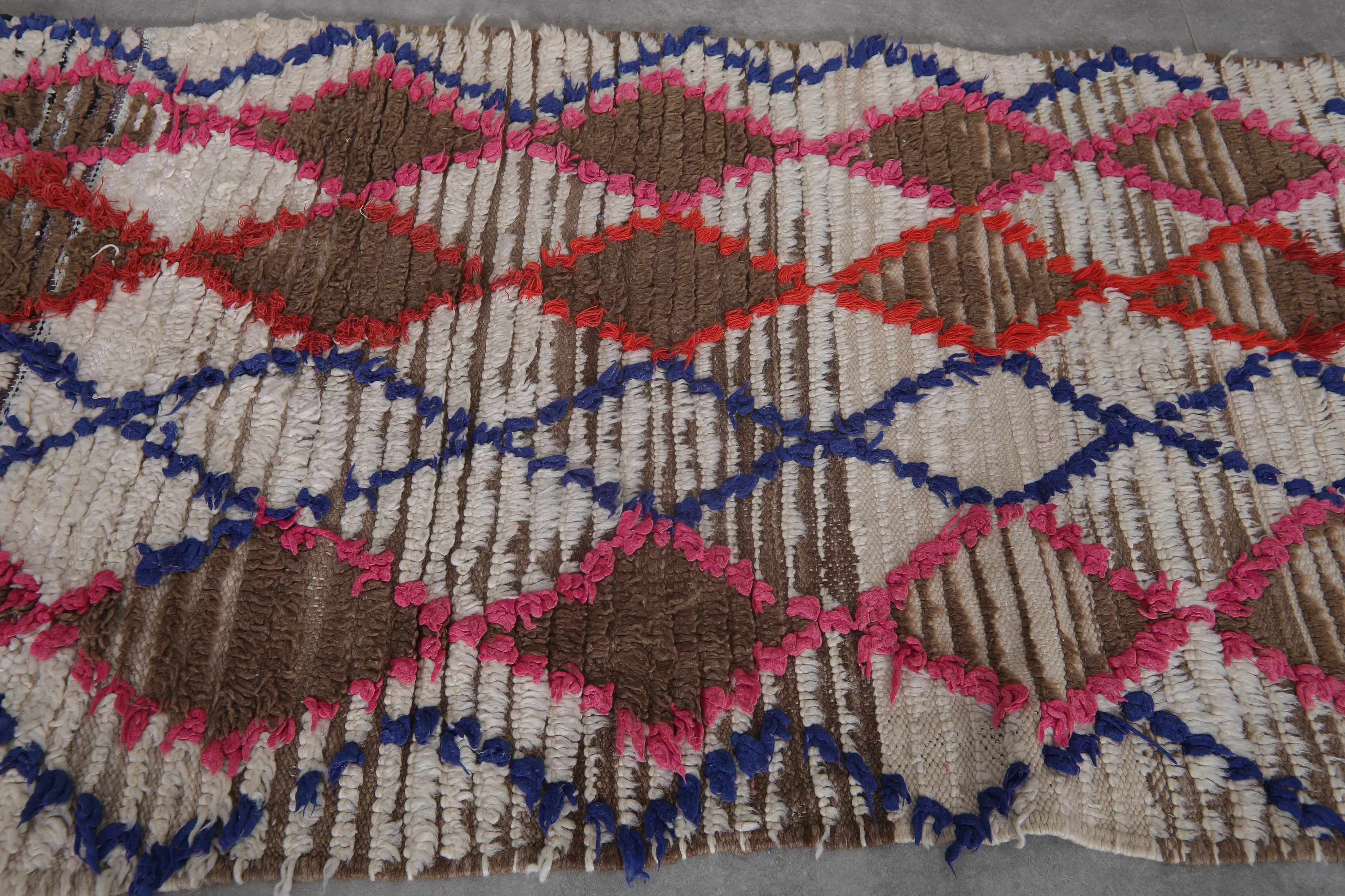 Colorful Moroccan Berber Rug – Handwoven Wool Carpet (3 x 5.8 ft)