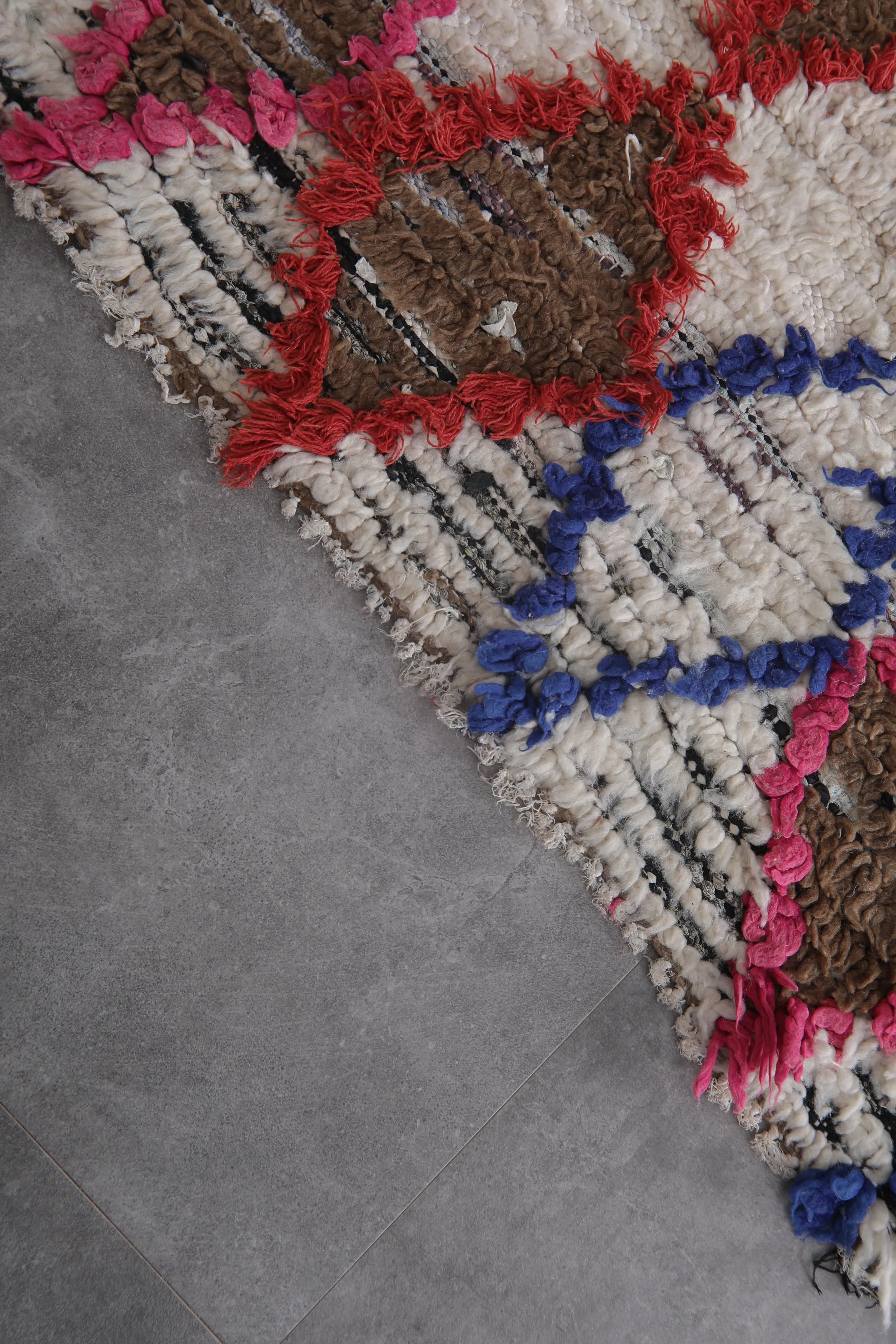 Colorful Moroccan Berber Rug – Handwoven Wool Carpet (3 x 5.8 ft)