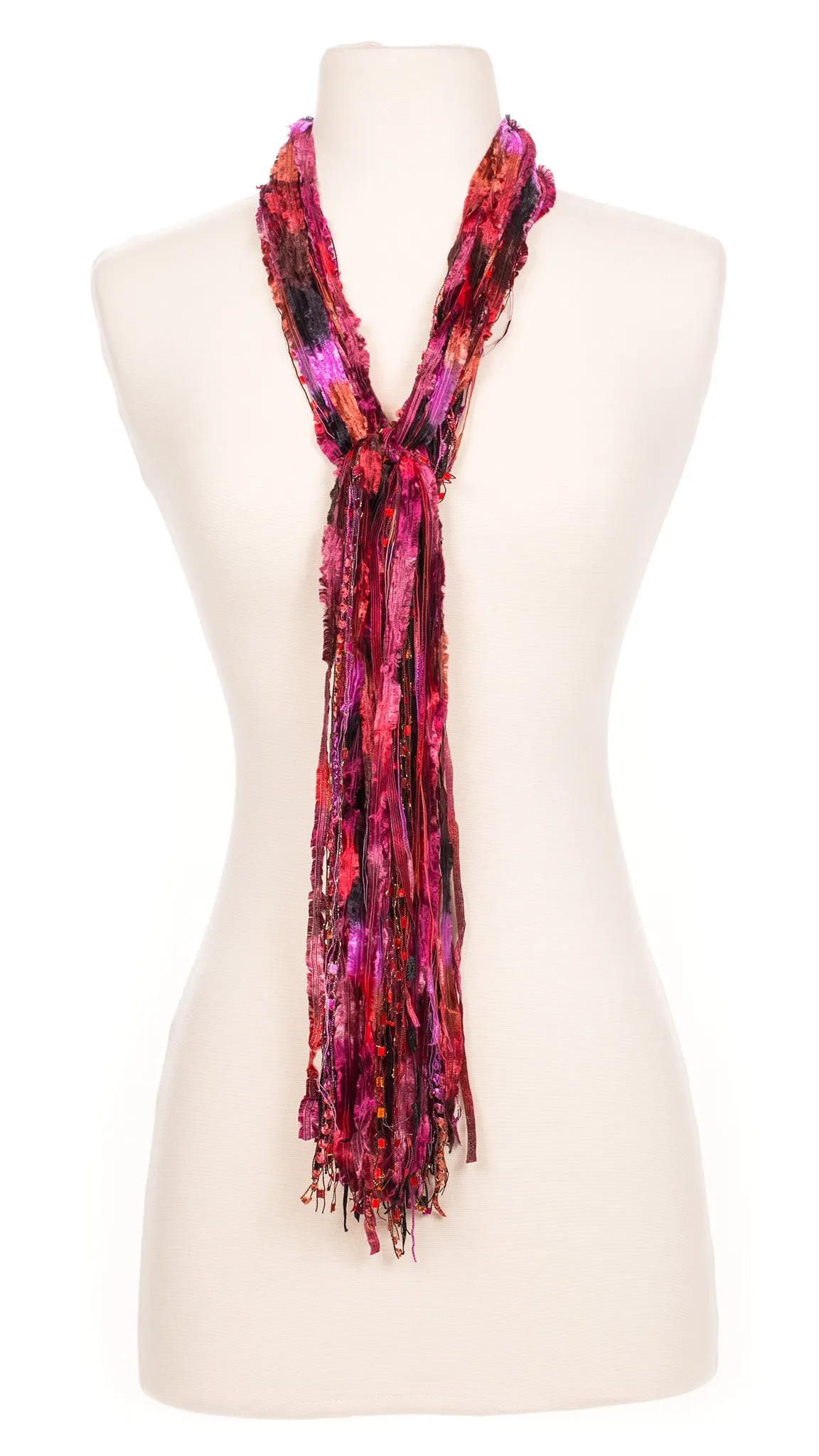 Crimson Shadows String Scarf