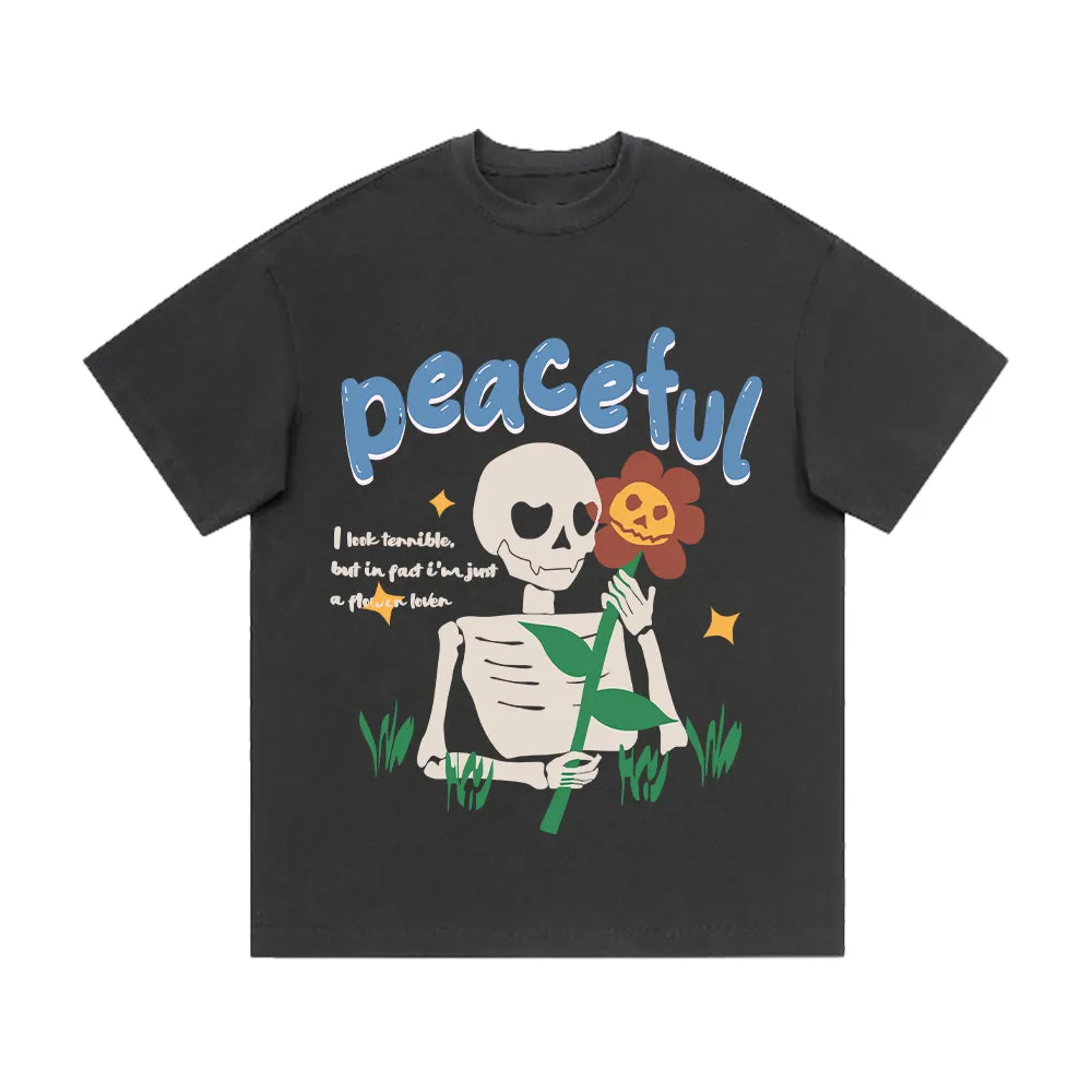 Crush Skull | American Bold Skeleton Graphic T-shirt