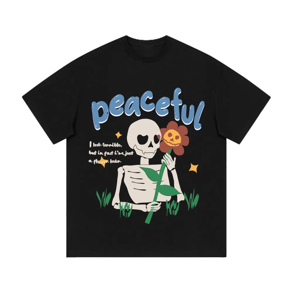 Crush Skull | American Bold Skeleton Graphic T-shirt