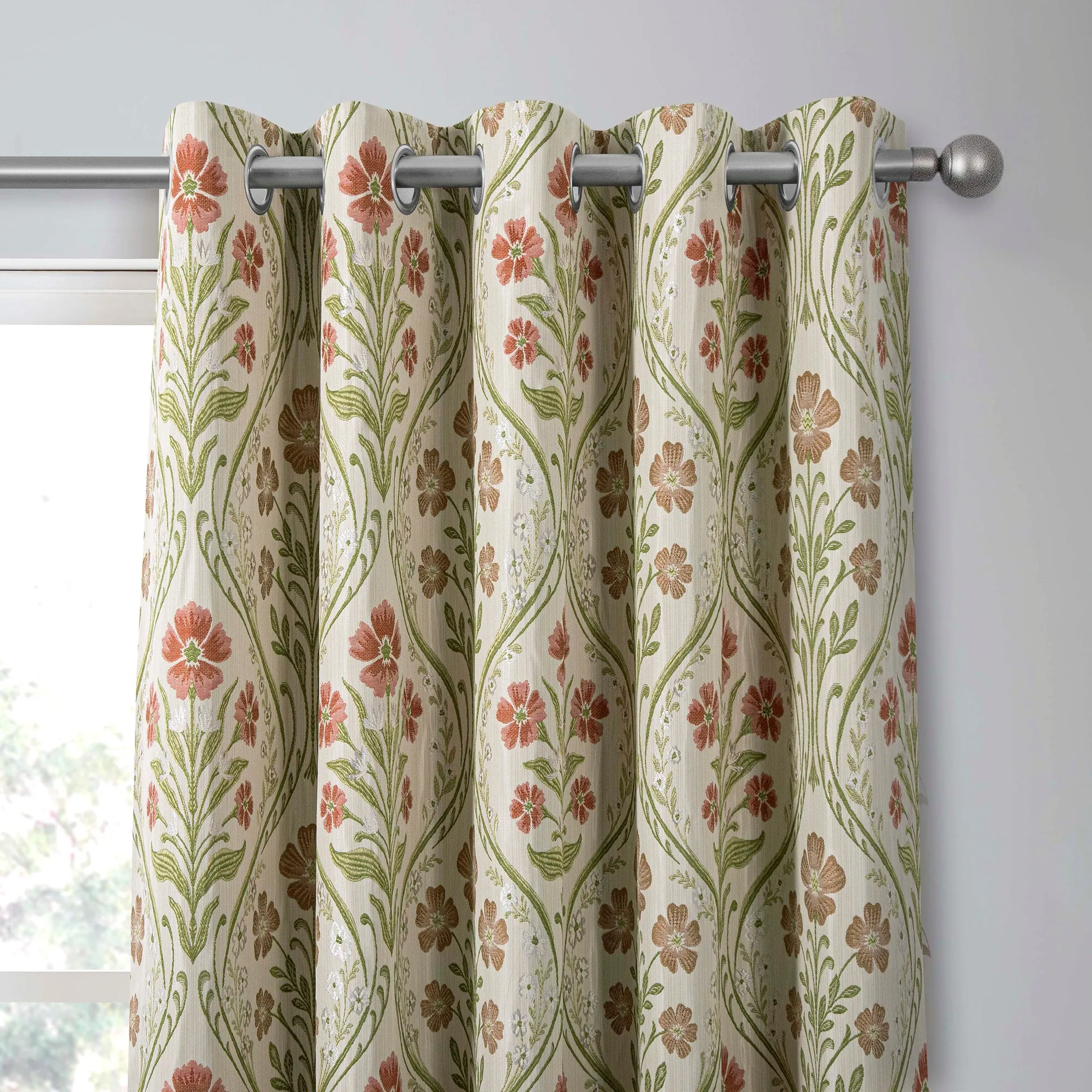 Curtina Estelle Eyelet Curtains - Natural