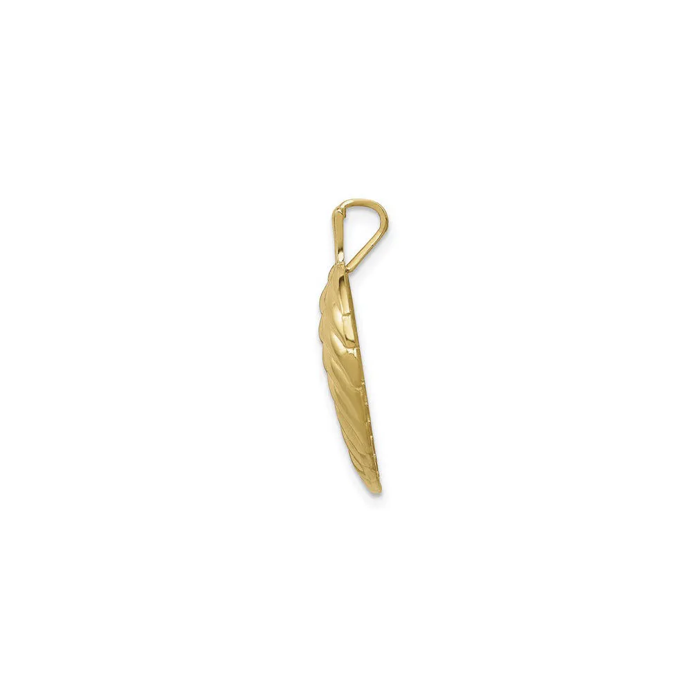 Curvy Leaf Pendant (14K)