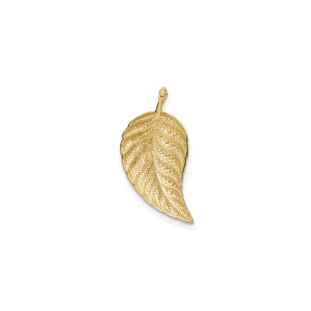 Curvy Leaf Pendant (14K)