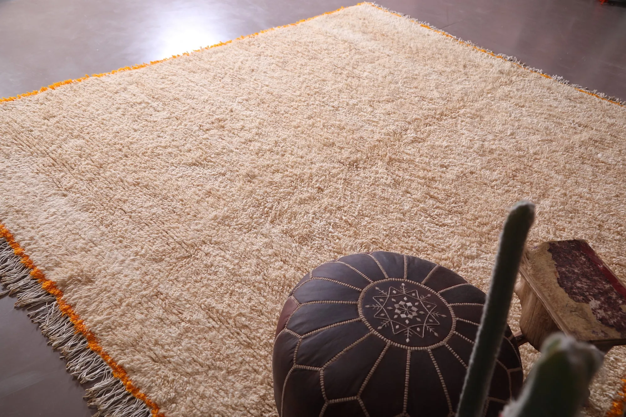 Custom Moroccan beige rug - Handmade berber carpet