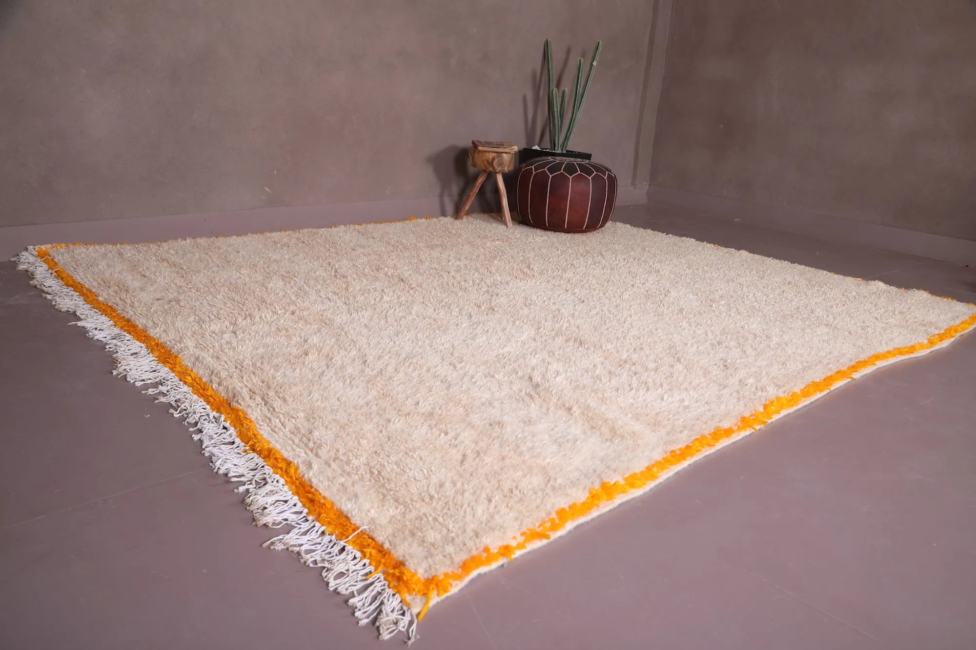 Custom Moroccan beige rug - Handmade berber carpet