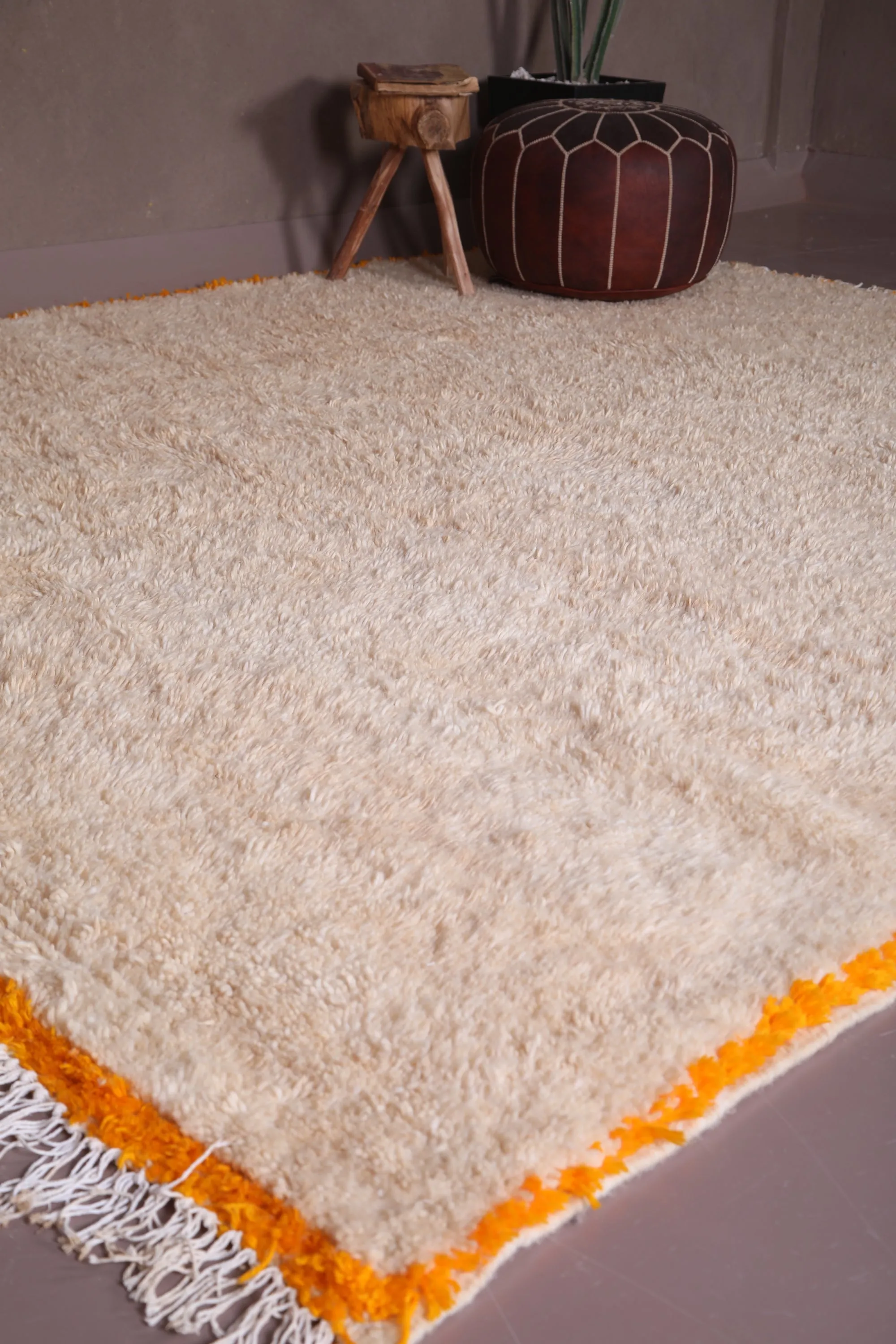 Custom Moroccan beige rug - Handmade berber carpet
