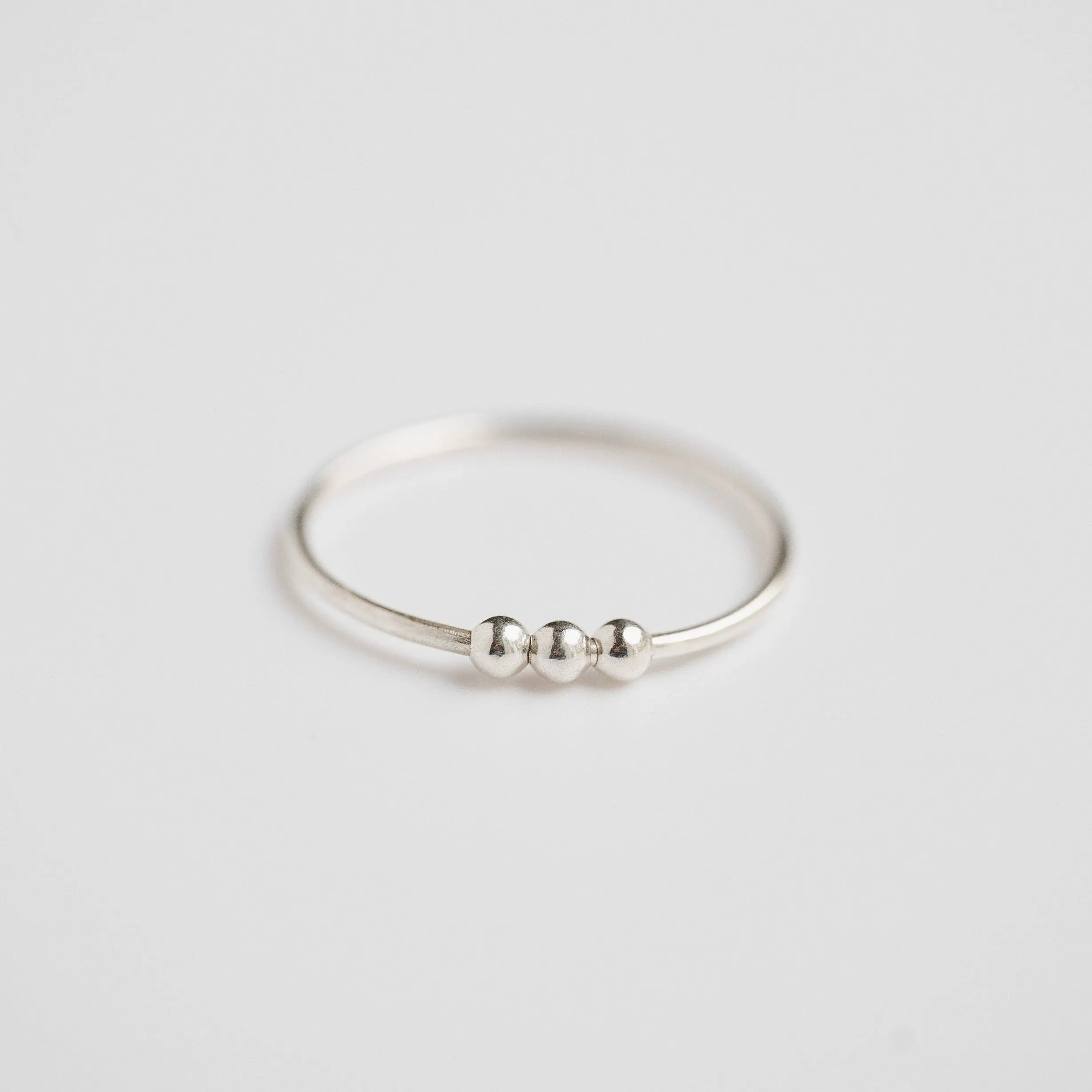 Dainty Abacus Stacking Ring in Mixed Metal; Anxiety Ring; Fidget Ring