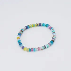 Dainty Aquamarine Beaded Bracelet N58