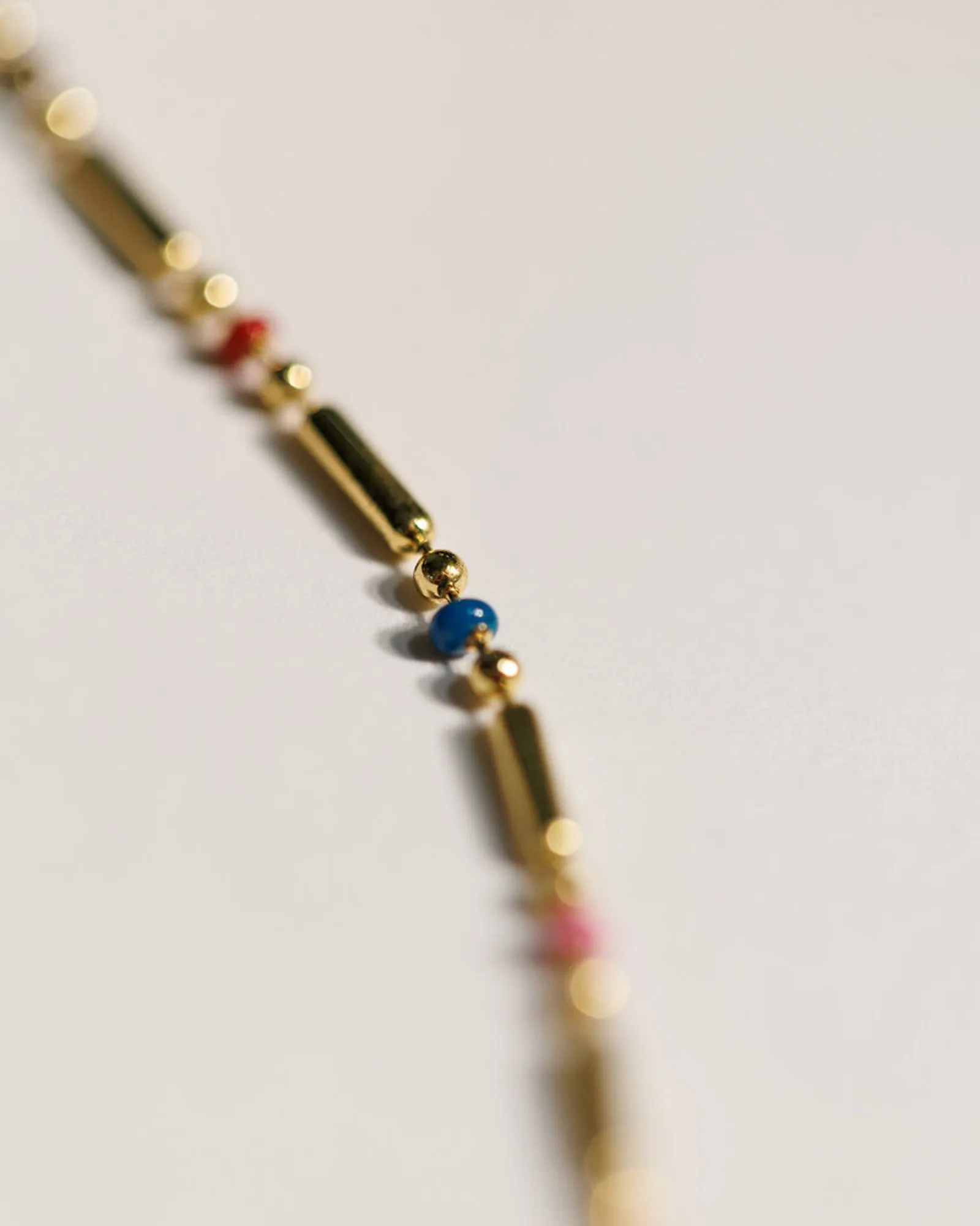 Dainty Beaded Chain Necklace