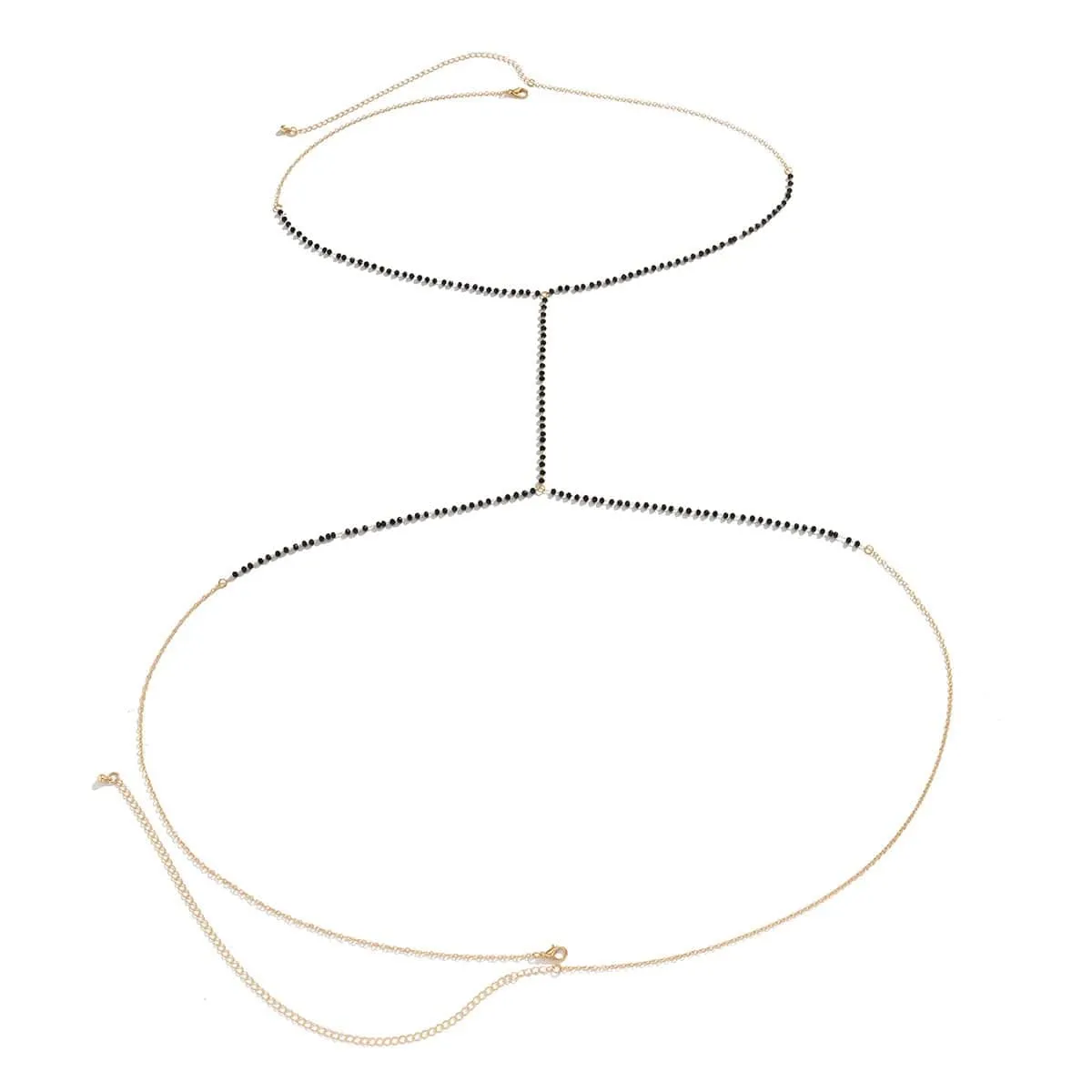 Dainty Beaded Crystal Layering Bikini Body Chain