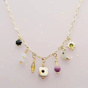Dainty Flower Charm Necklace | Jill Makes
