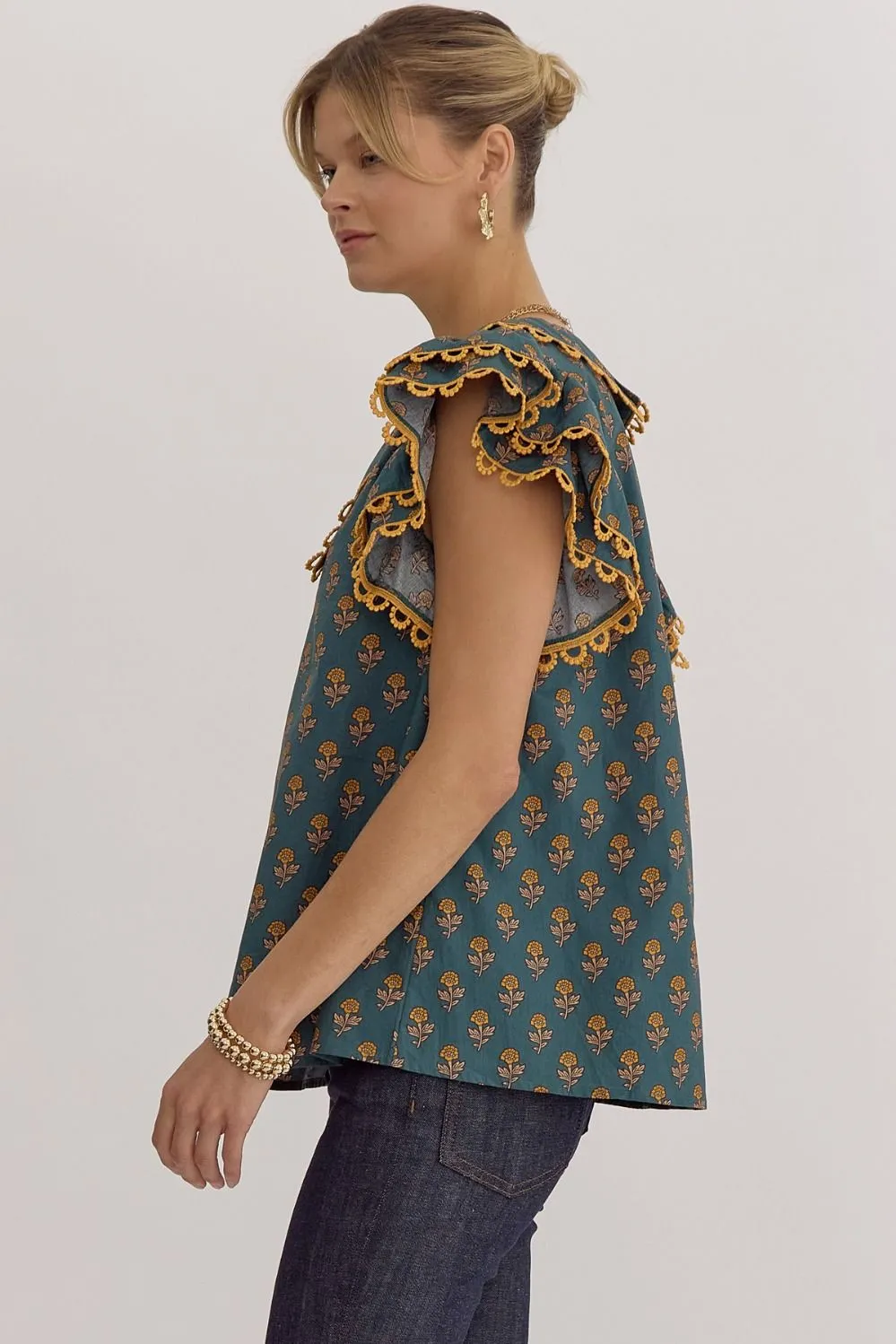 Darling Sensation Top: Hunter Green
