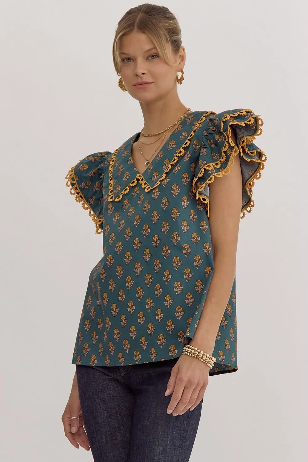 Darling Sensation Top: Hunter Green
