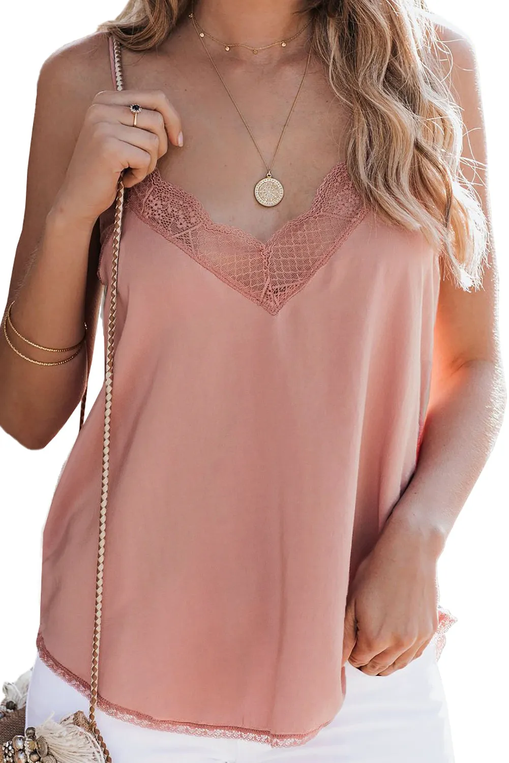 Delicate Balance Lace Cami Tank