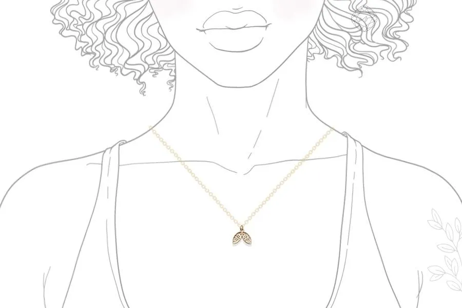 diamond doublet leaf charm