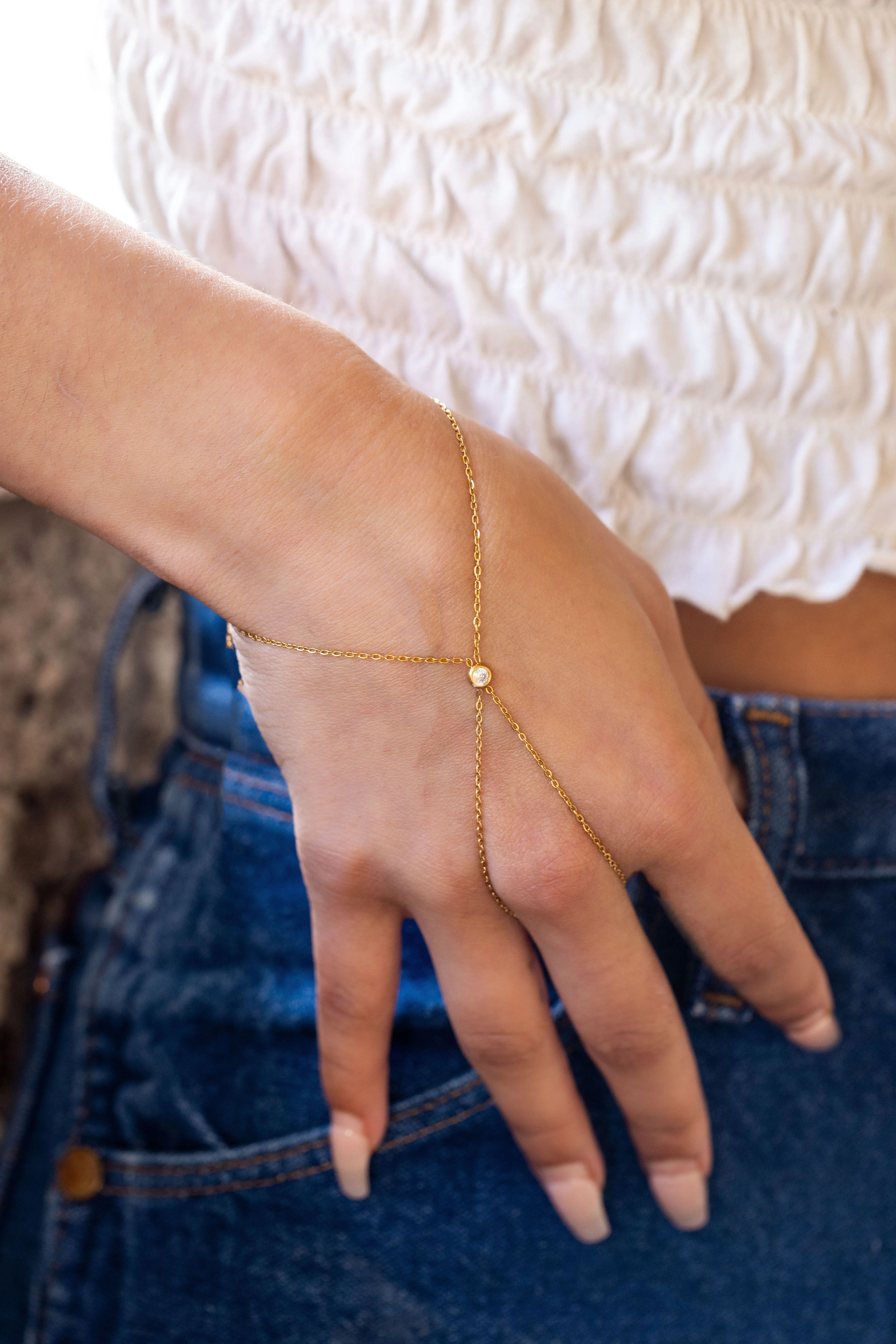 Diamond Hand Bracelet