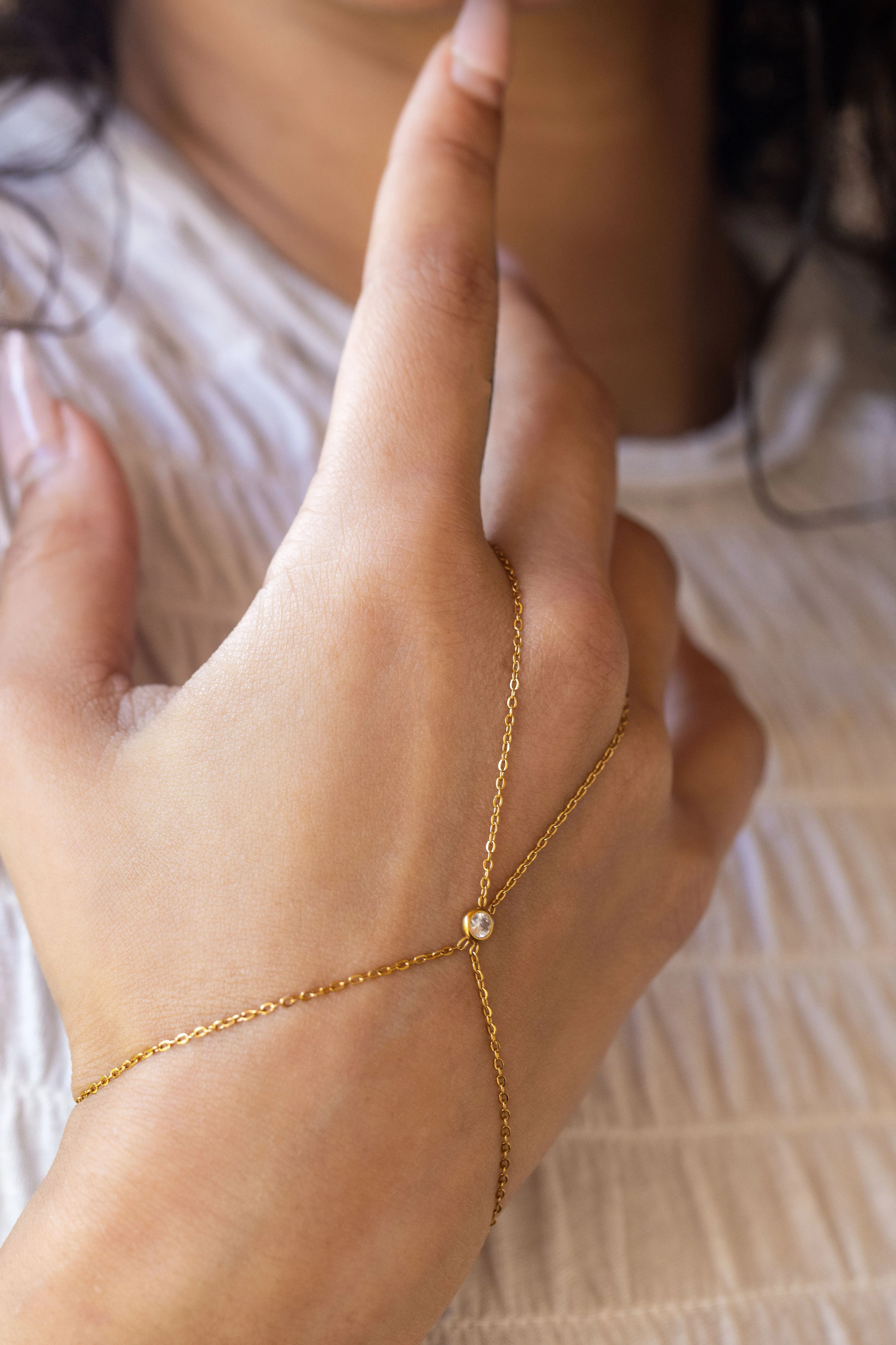 Diamond Hand Bracelet