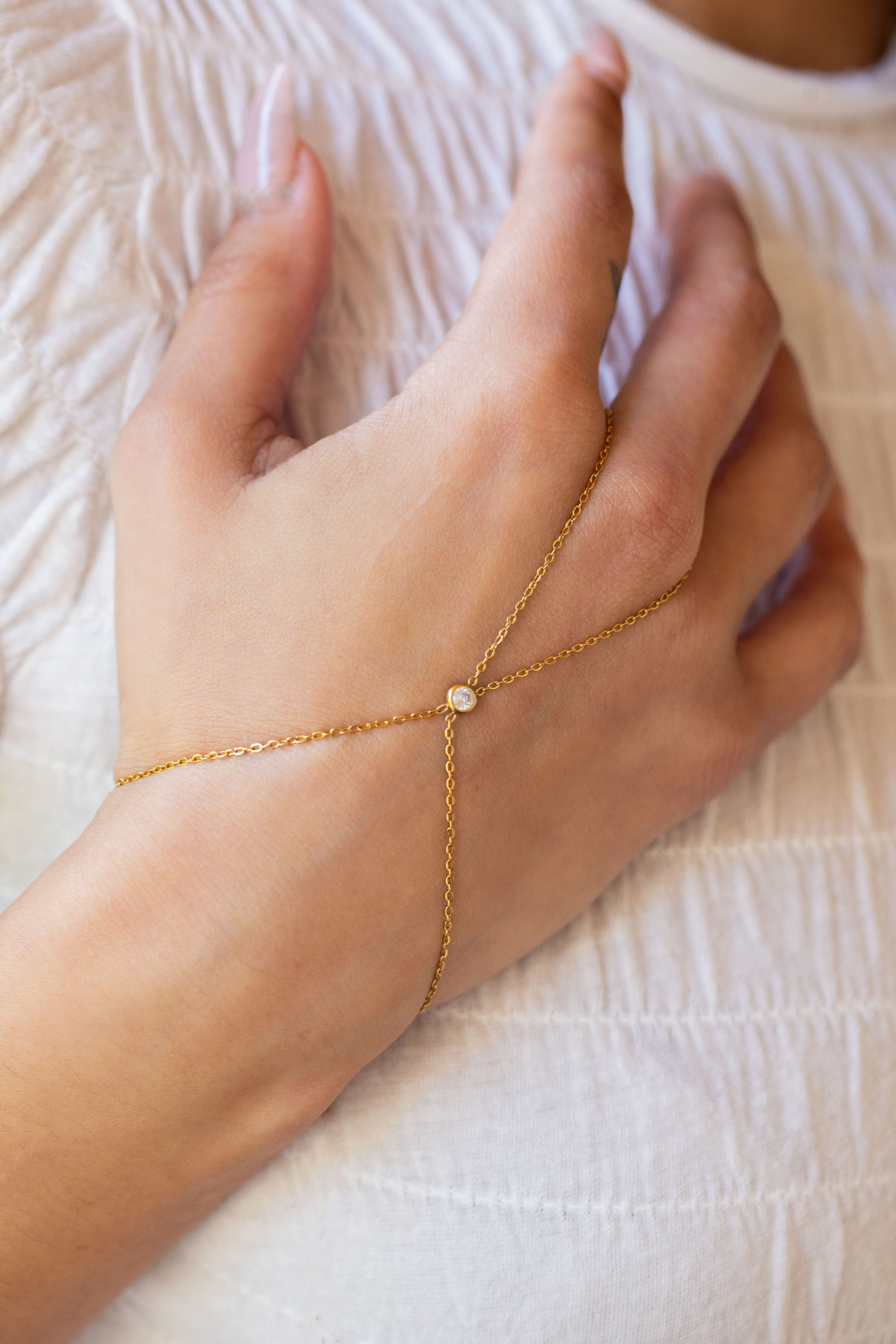 Diamond Hand Bracelet
