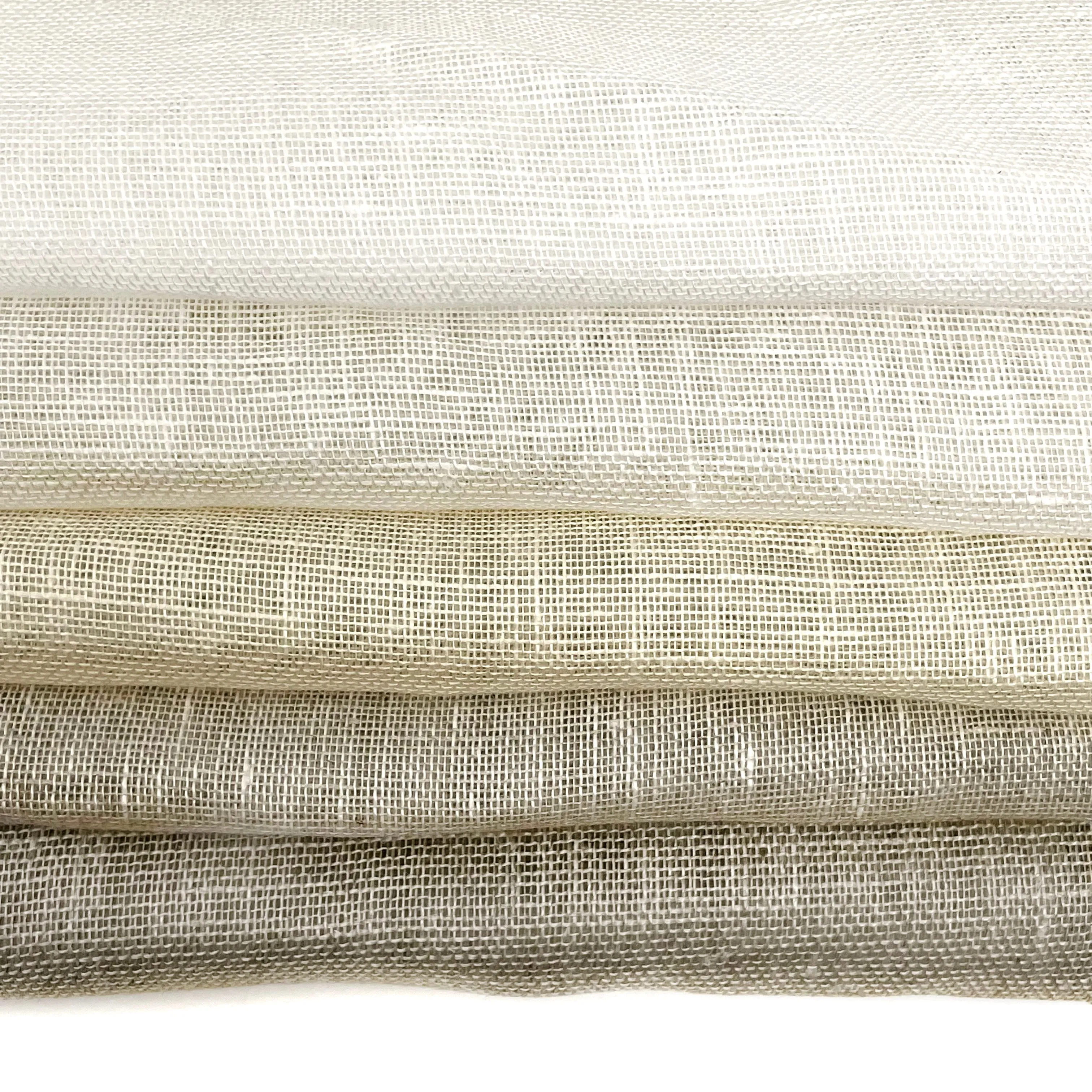 Double Width 100% Natural Sheer Linen Fabric By The Yard/CL1035