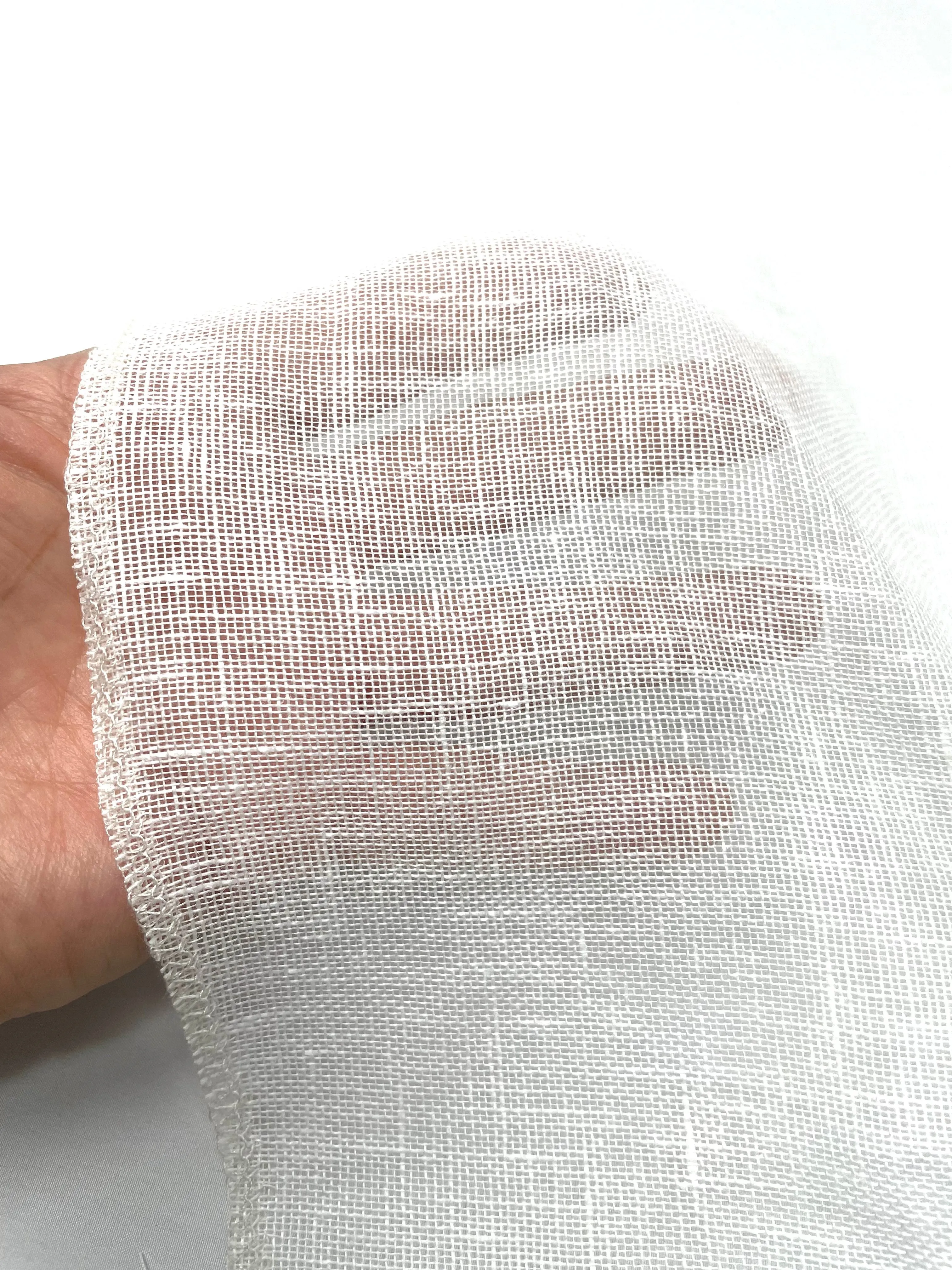 Double Width 100% Natural Sheer Linen Fabric By The Yard/CL1035