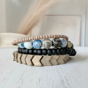 Easter Blues Boy Bracelet Stacking Set- Set of 3 or Each