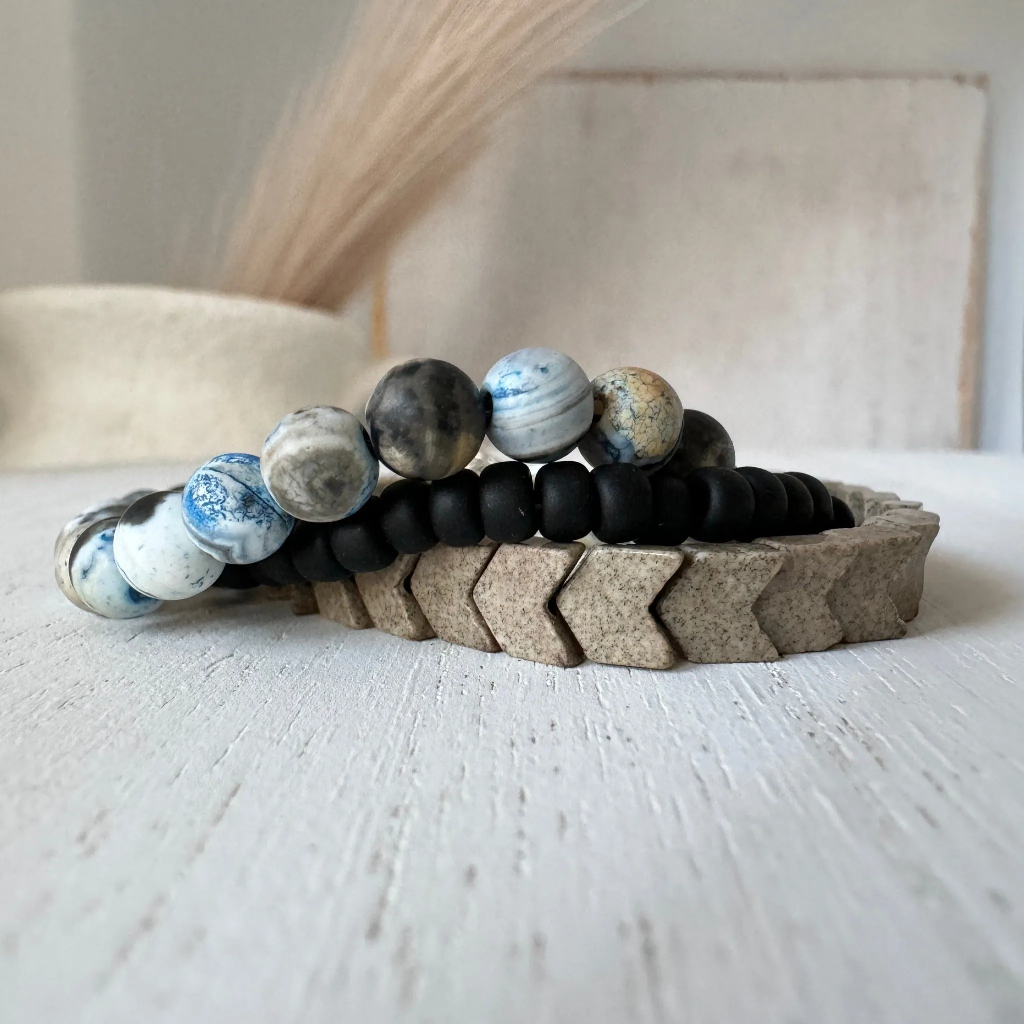 Easter Blues Boy Bracelet Stacking Set- Set of 3 or Each