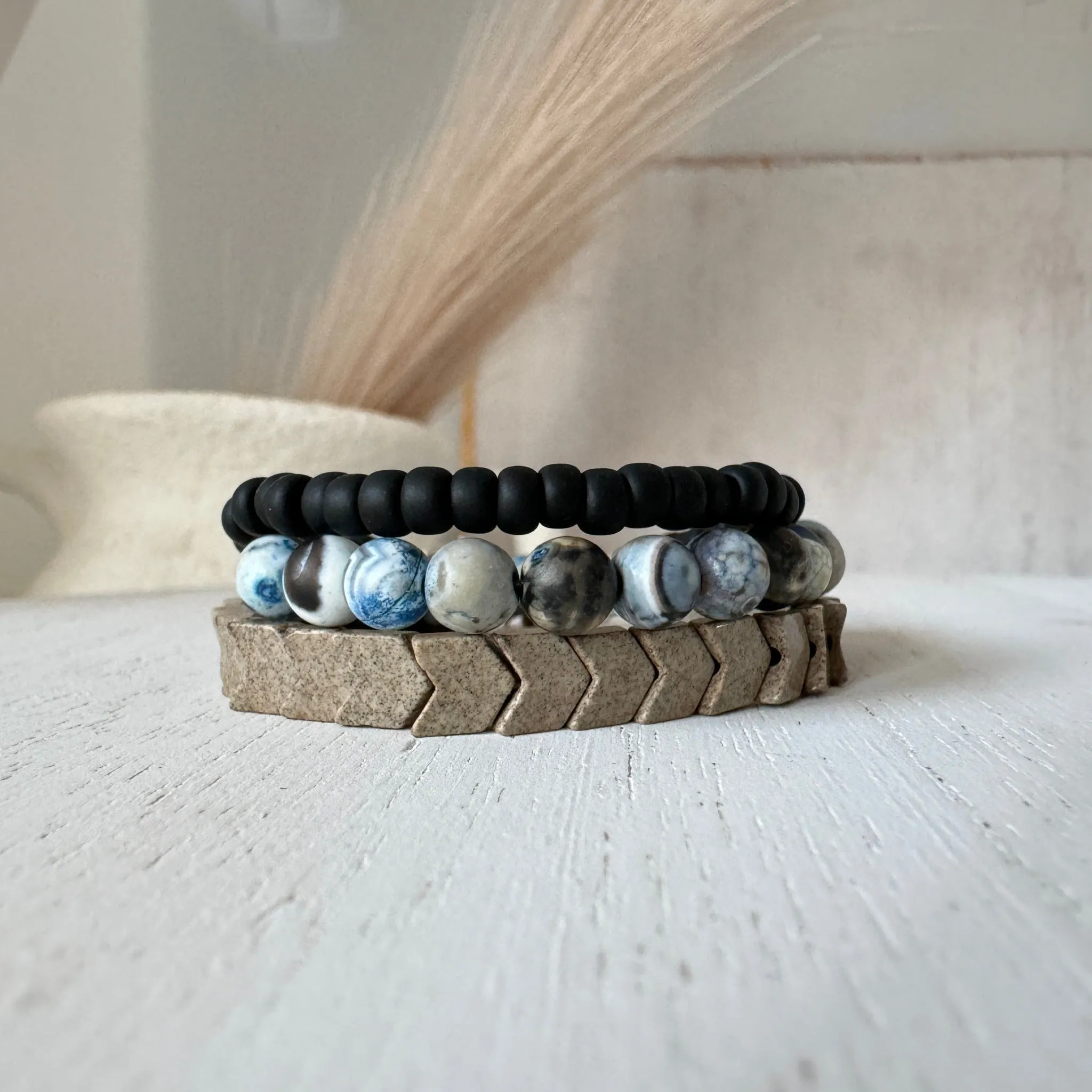Easter Blues Boy Bracelet Stacking Set- Set of 3 or Each