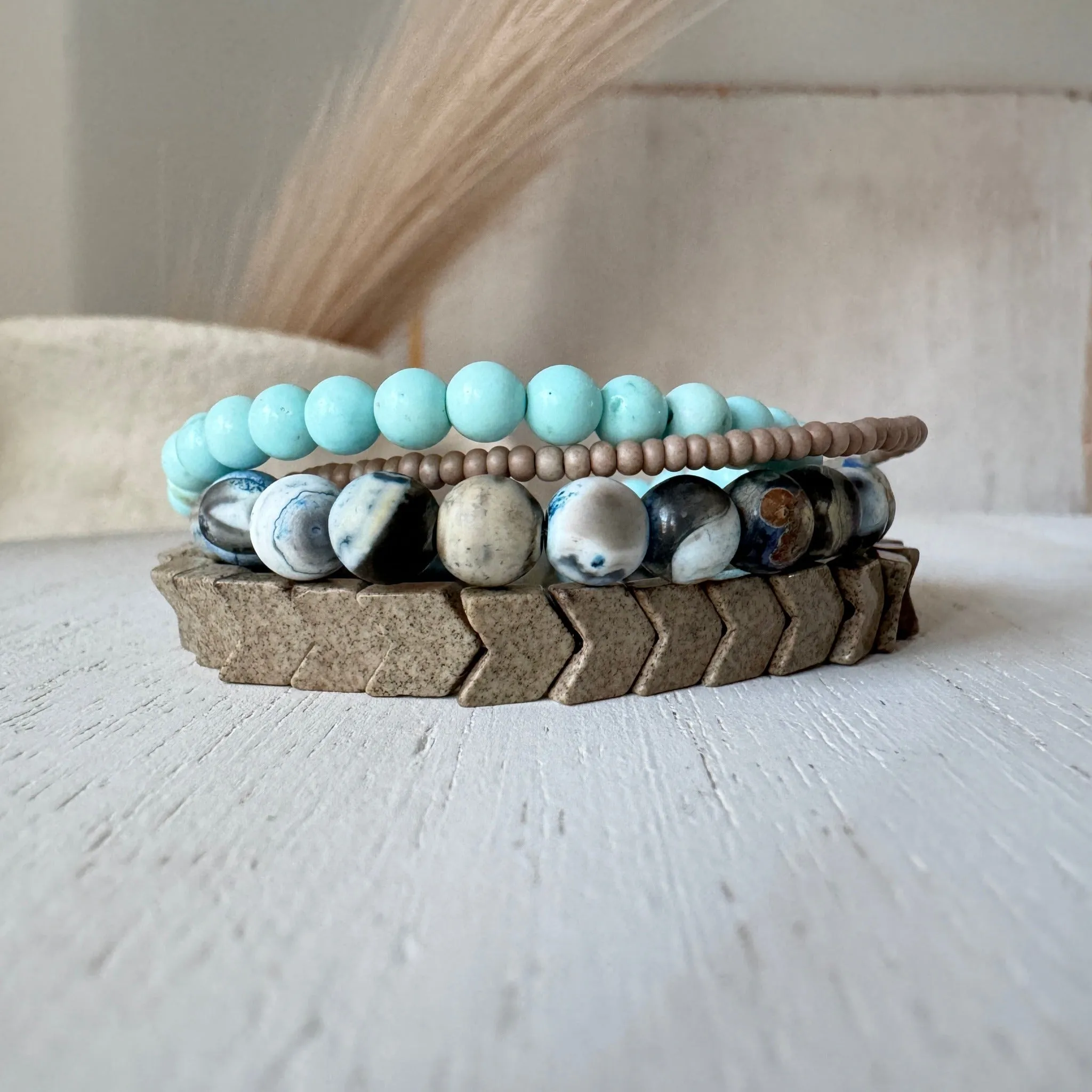 Easter Blues Boy Bracelet Stacking Set- Set of 3 or Each