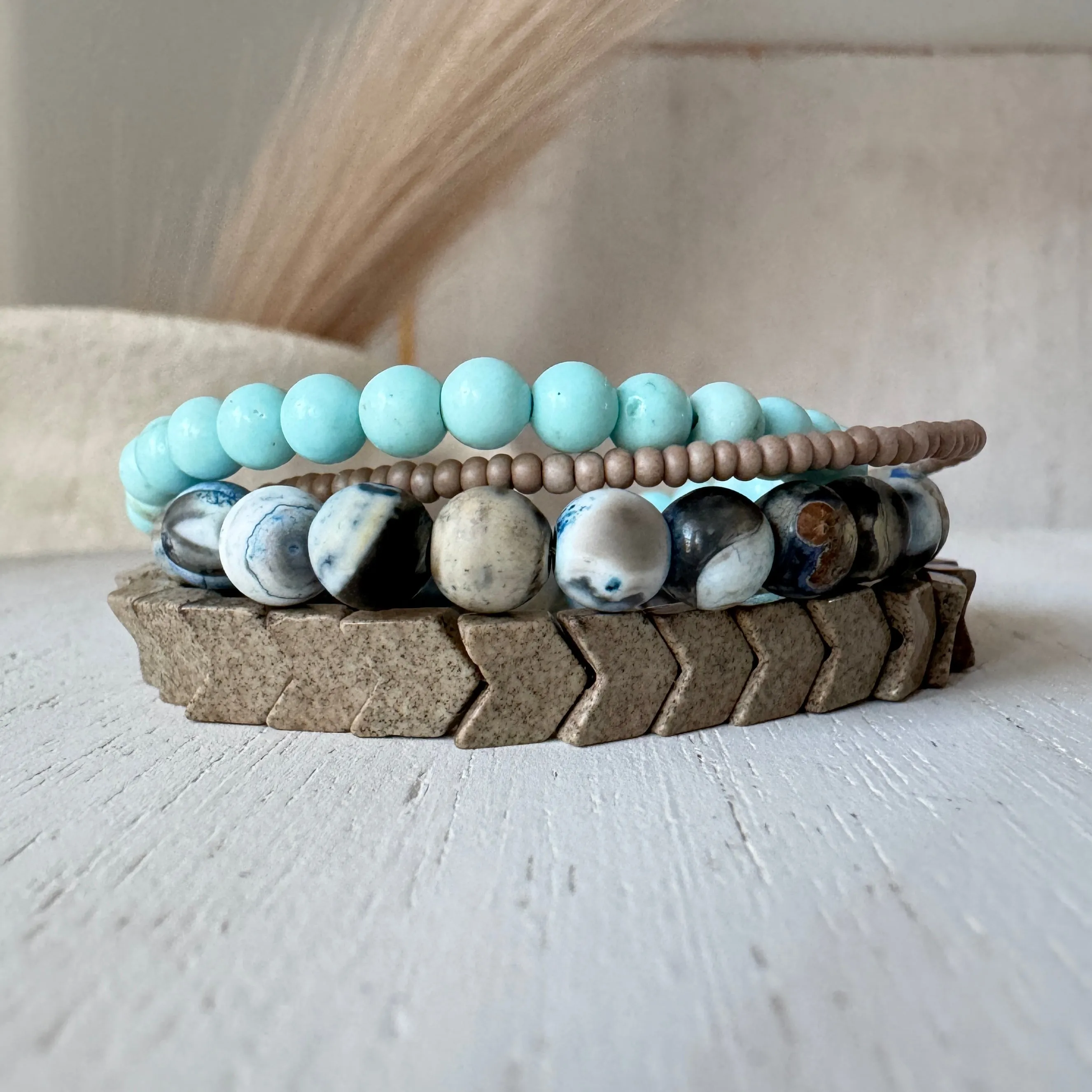 Easter Blues Boy Bracelet Stacking Set- Set of 3 or Each